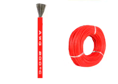 Кабель 8AWG провод, медь в силиконовой изоляции, 1м, многожильный, красный