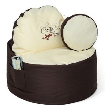 Fotel-worek sako Go Gift Coffee XXL 120x80 cm Brązowo-beżowy (5905359294344)