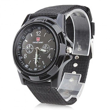 Наручные кварцевые часы Swiss Army Watch армейские Black