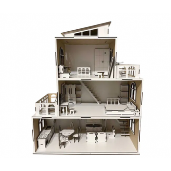 Кукольный домик NestWood мини вилла для кукол ЛОЛ 60*50*25