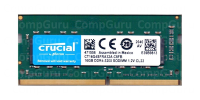 Оперативная память для ноутбука Crucial DDR4 16GB 3200MHz SO-DIMM CL22 PC4-3200AA (CT16G4SFRA32A.C8FB)