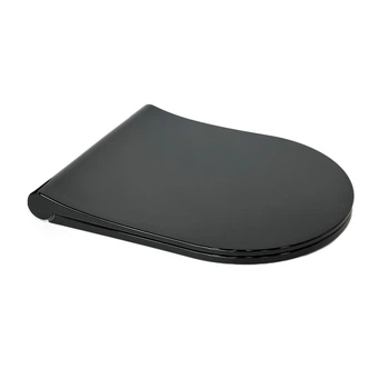 Сиденье для унитаза с микролифтом Slim Elegance Black, дюропласт, черный