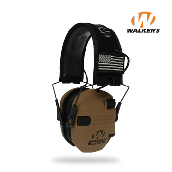 Активні навушники Walker's Razor Slim Original з патчами (коричневий)