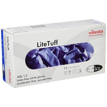 Перчатки нитриловые Vileda Professional LiteTuff, синие, размер L, 100 шт