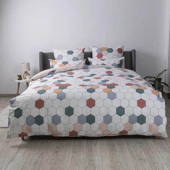 Комплект постельного белья ТЕП двуспальный 180x215 см Happy Sleep Красочные соты Ранфорс (2-03795_28992)