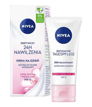 Krem na dzień NIVEA Odżywczy 24 H intensywne nawilżenie SPF 15 50 ml (4005900935540)