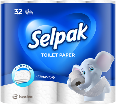 Туалетний папір Selpak 16.8 м 3 шари 32 рулони (8690530204485_8690530284463)