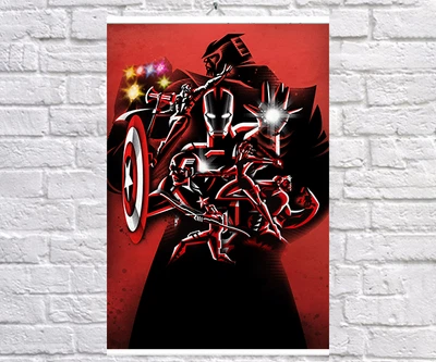 Постер BEGEMOT Мстители Супергерои MARVEL Avengers 40x61 см (1120966)