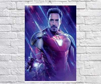 Постер BEGEMOT Мстители Супергерои MARVEL Тони Старк Железный человек Iron Man 40x61 см (1120969)