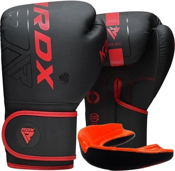 Боксерські рукавиці RDX F6 Kara 10 унцій + Капа Matte Red (BGR-F6MR-10OZ)