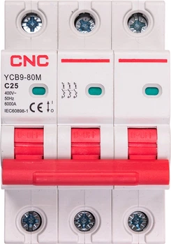 Модульний автоматичний вимикач CNC Electric YCB9-80M 3P C25 6ka (NV821549)