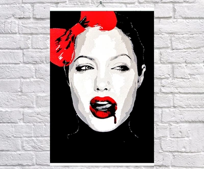 Постер-плакат BEGEMOT Стріт-Арт Анджеліна Джолі Angelina Jolie 40x61 см (1121357)