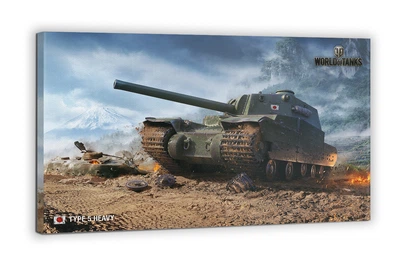 Картина на холсте BEGEMOT WOT Танк Type 5 Heavy World of Tanks Галерейная натяжка 35х40 см (1110215)