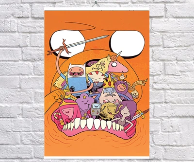 Постер плакат BEGEMOT Мультфильм Время приключений Adventure Time 40x61 см(1121473)