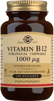 Suplement diety Solgar Sublingual Vitamin B12 1000 mcg 100 Nuggets (0033984003842)