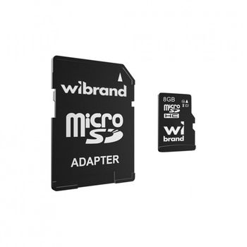 Карта памяти Wibrand 8GB microSD class 10 (WICDHC10/8GB-A) (202145)