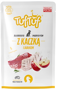 Mokra karma dla psów TufTuf Kaczka z jabłkiem 10x300 g (5903802473919)