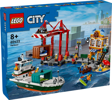 Конструктор LEGO City Морська гавань із вантажним судном 1226 деталей (60422) 