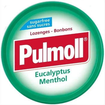 Льодяники Pulmoll Eucalyptus Menthol евкаліпт-ментол без цукру, 45 г