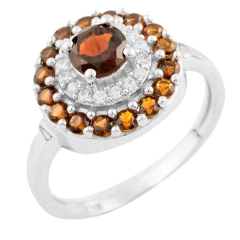 Серебряное кольцо с натуральным гранатом 1.492ct, вес изделия 3,32 гр (0927473)