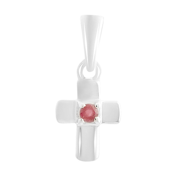 Срібний хрестик з рубіном 0.069ct (2151692)