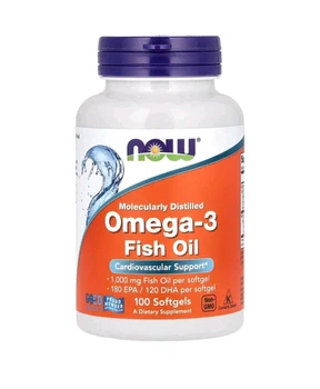 Жирные кислоты омега-3 NOW Foods 180 ЕПК/120 ДГК 100 капсул