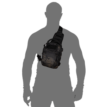 Нагрудна сумка Adapt розмір 24 х 16 х 13 см чорний мультикам