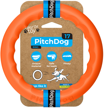 Кільце для апортування Pitch Dog 17 см Помаранчеве (4823089361321)