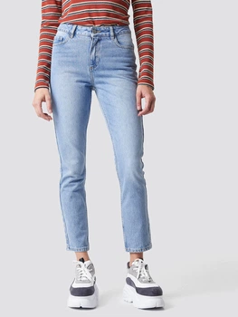 Джинсы Slim Fit женские NA-KD 1100-000296-0047 36 Голубые (7325940585671)