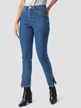Джинсы Slim Fit женские NA-KD 1018-001127-0116 36 Синие (7325940926047)