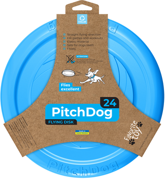 Іграшка для собак PitchDog диск для апортування 24 см Блакитна (4823089308555)