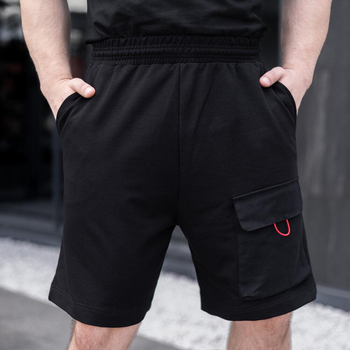 Мужские шорты Pobedov Atlant из двухнитки черные размер L
