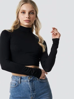 Топ женский NA-KD 1018-001921-0002 XL Черный (7325941308323)