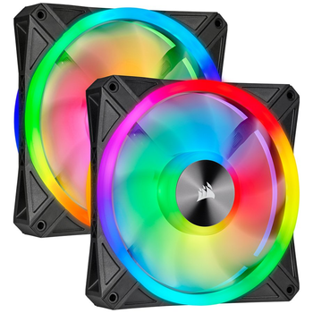 Кулер для корпуса Corsair iCUE QL140 RGB 140mm PWM Dual Fan Kit RGB (CO-9050100-WW)