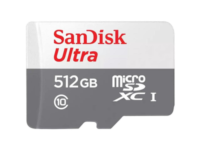 Карта памяти microSD 512Gb SanDisk Ultra Class 10 UHS-I (SDSQUNR-512G-GN3MN)