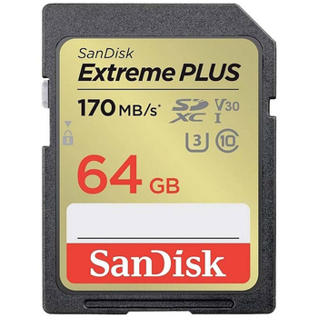 Карта памяти SD 64Gb SanDisk Extreme Plus (SDSDXW2-064G-GNCIN)