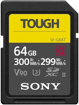 Карта пам'яті SD 64Gb Sony Tough UHS-II U3 V90 (SF64TG)