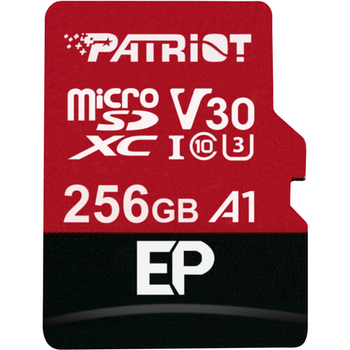 Карта памяти microSD 256Gb Patriot EP Series UHS-I U3 V30 A1 EP + SD адаптер (PEF256GEP31MCX)