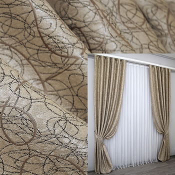 Комплект штор VR-Textil блекаут-софт Жаклін Бежевий 150x275 см 2 шт (30-437)