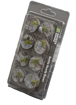 Gotowe podstawki do figurek Gamers Grass Bases Round Temple 32 mm 8 szt (0738956789174)