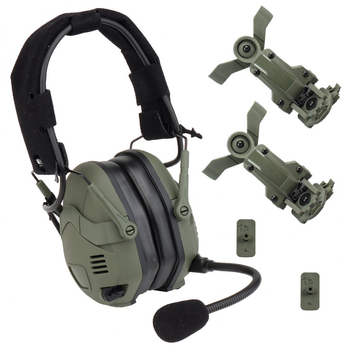 Тактичні активні навушники HD-16 Olive