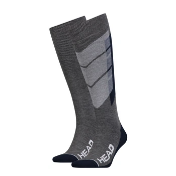 Шкарпетки гірськолижні Head UNISEX SKI GRAPHIC KNEEHIGH 2PPK синій, сірий Унісекс 35-38