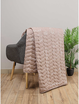 Покрывало Home Line Бежевое Евро 210x240 см Стеганое Микрофибра (183988)