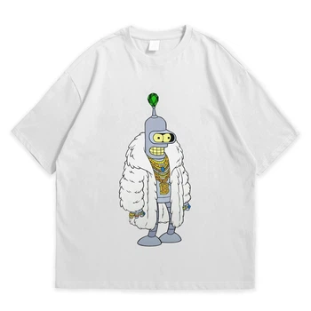 Футболка с принтом Футурама Futurama Bender S Белый Ф Мульт005-Б S