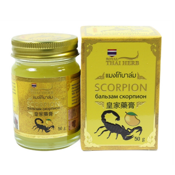 Травяной бальзам с ядом скорпиона и манго от воспаления мышц 50 мл. Roayl Thai (8850024101588)