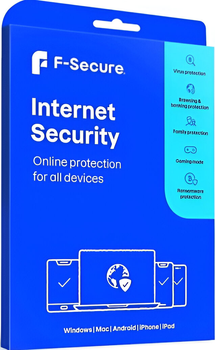 Antywirus F-Secure Internet Security 3 urządzenia 1 rok (FCFYBR1N003E1)