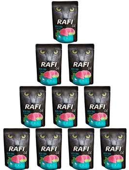 Вологий корм для котів Dolina Noteci Rafi Cat з тунцем 10 x 100 г (5902921382355)