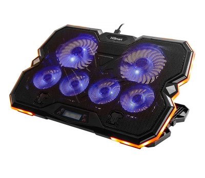 Охолоджувальна підставка для ноутбука 17 дюймів HiSmart DCXA103 6xFan RGB LED