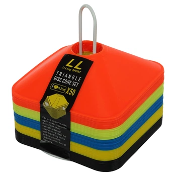 Фишки конусы тренировочные квадратные Zelart 18x18 см h- 5 см 50 шт C-8650