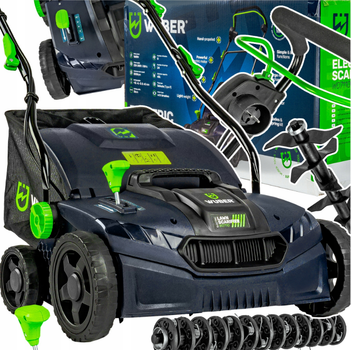 Скарификатор садовый аэратор для газона Wuber 36 см 1,6 кВт W07110